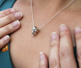 Laughing Skull pendant by Hawks Martin silver necklace