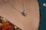 Laughing Skull pendant by Hawks Martin silver necklace