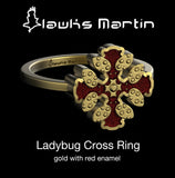Ladybug Cross Ring