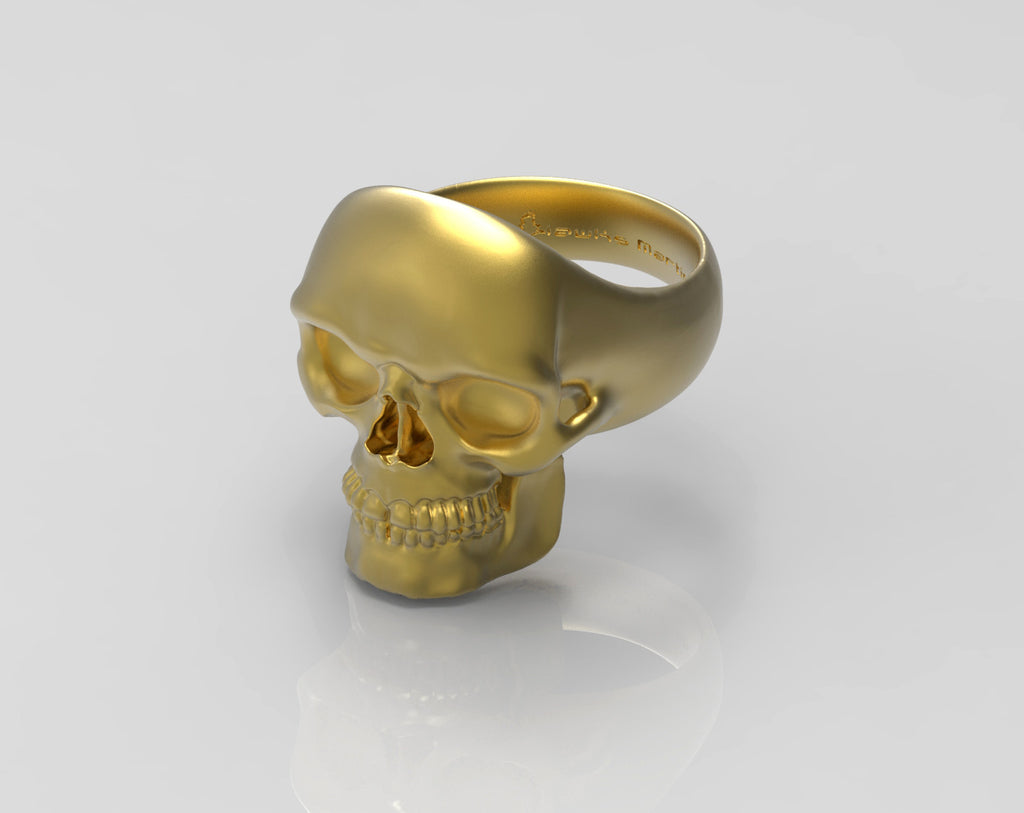 9ct gold hot sale skull ring