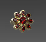 INFINITY FLOWER RING WITH GEM'S