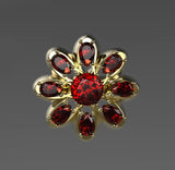 INFINITY FLOWER RING WITH GEM'S