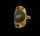 Tiki Shield Ring