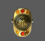 Tiki Shield Ring