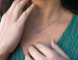 Silver open heart pendant by Hawks Martin romantic Valentine's Day necklace