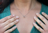 Silver open heart pendant by Hawks Martin romantic Valentine's Day necklace