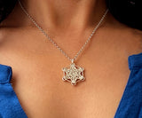 Flower of Creation Pendant - Sterling Silver