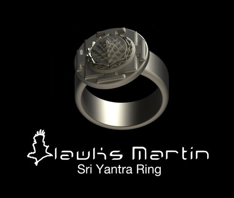 Adjustable Silver Sri Yantra Ring – Yoga Mandala Shop