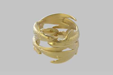 Unique Fish Ring | Ladies gold rings, Ring designs, Gold rings